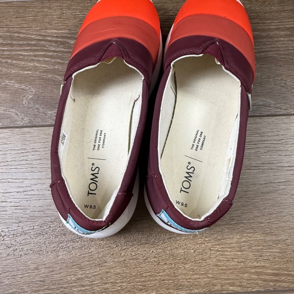 TOMS Women's Alpargata Mallow Slip-On Shoes, Burgundy Multi Sz 9.5 Fall Winter - Picture 3 of 9